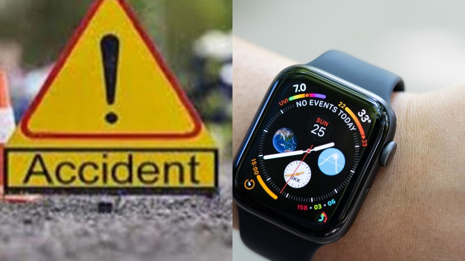 CodeBluewHQ's tweet card. Muhammad Fitri was hit by a van and fell unconscious but he wearing an Apple Watch Series 4 and it had a fall detection feature which sent an SOS message to his contacts and emergency services.