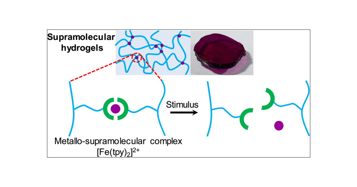 nicolas__sanson's tweet card. The specific design of a water-soluble supramolecular cross-linker based on a terpyridine–iron(II) bis-complex is reported. Copolymerization of this cross-linker with acrylamide monomers in water...
