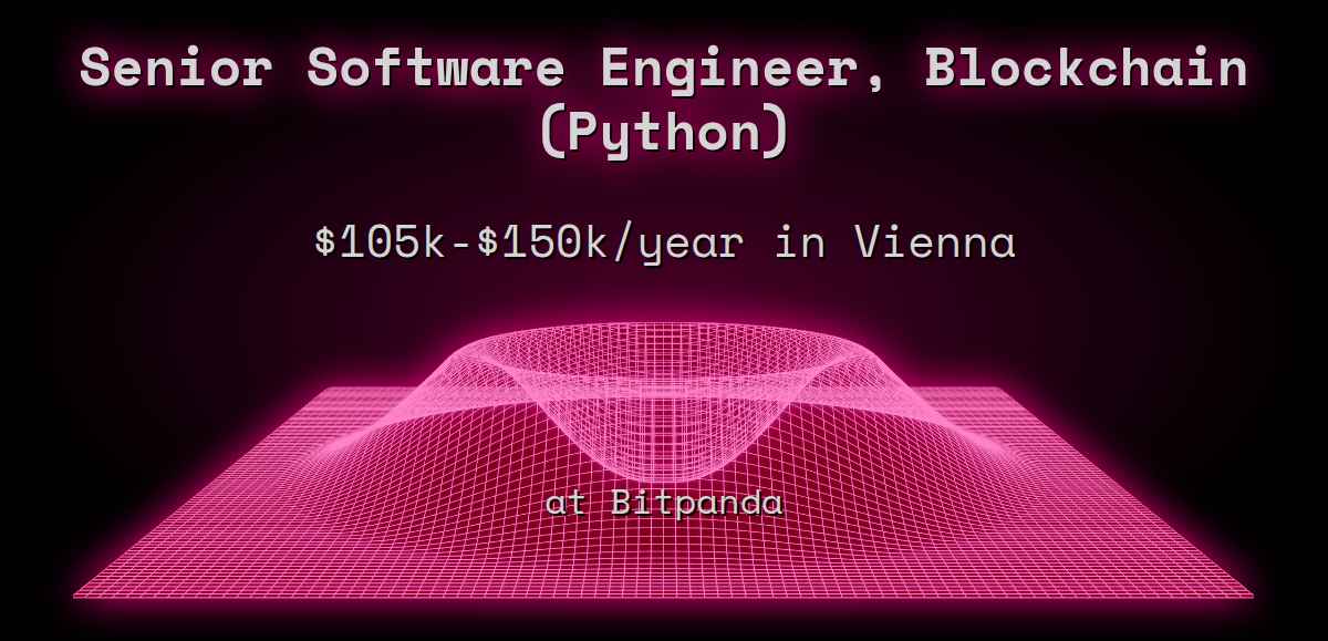 WEB3_JOBot's tweet card. Your mission Sitting at the heart of Bitpanda's crypto offering, our Blockchain team takes care of the seamless integration of crypto currencies into our brokerage and white label solution. With over...