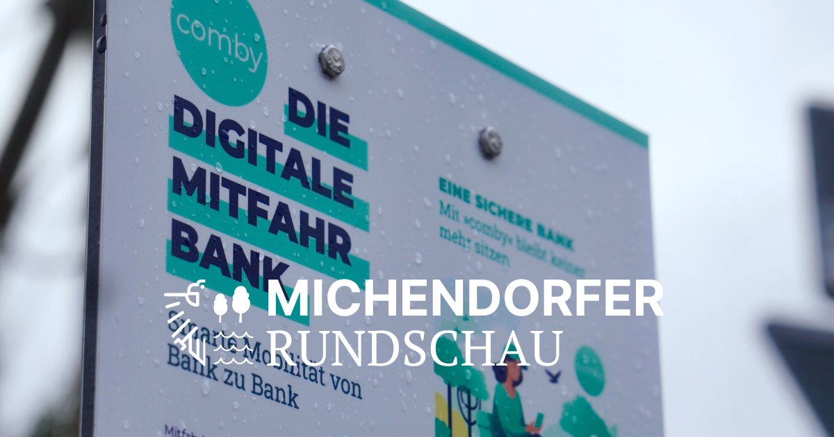 mdorf_rundschau's tweet card. ​Michendorf - Mit einem frisch montierten Hinweisschild samt QR-Code ragt die „Mitnahmebank“ am Ortseingang von Michendorf in die kühle Märzmorgensonne. Wer hier auf eine Mitfahrgelegenheit wartet,...