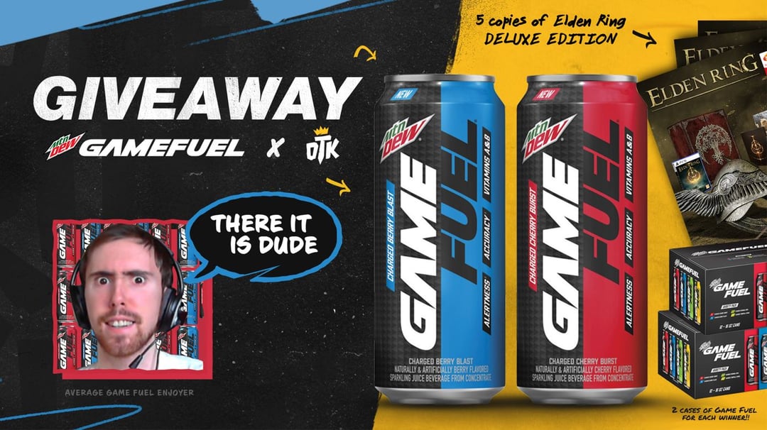 OTKnetwork's tweet card. We are excited to partner up with MTN DEW GAME FUEL to give away 5 copies of Elden Ring: Deluxe Edition! To enter, you may complete any of the actions below. (WORLDWIDE) ENTRIES CLOSE MARCH 10TH
