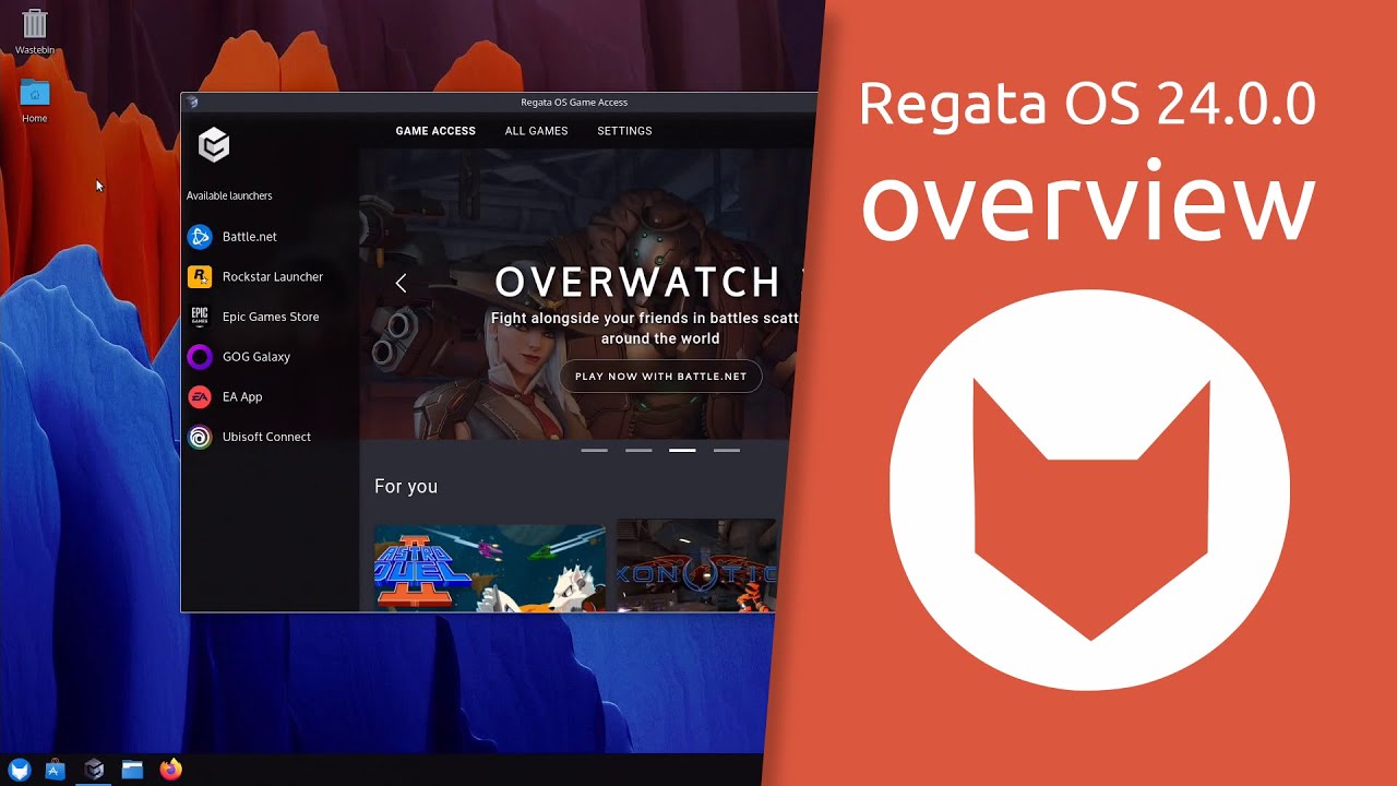 ribalinux's tweet card. Regata OS 24 Arctic Fox overview | Ready for those who love to play