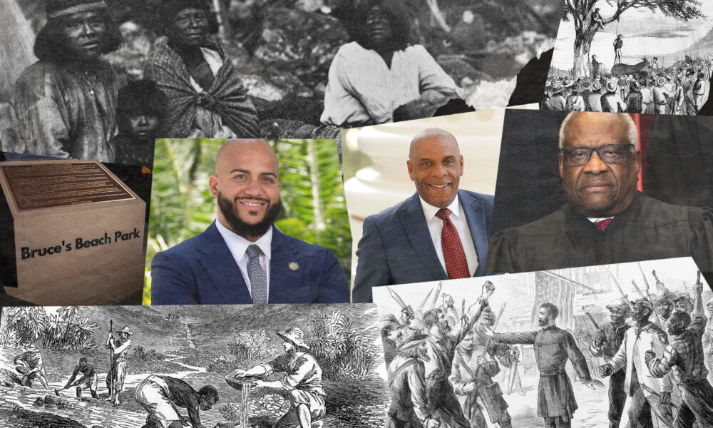 BLMLA's tweet card. Despite national headwinds of racism and authoritarianism, California’s Black legislators stay on task with reparations.