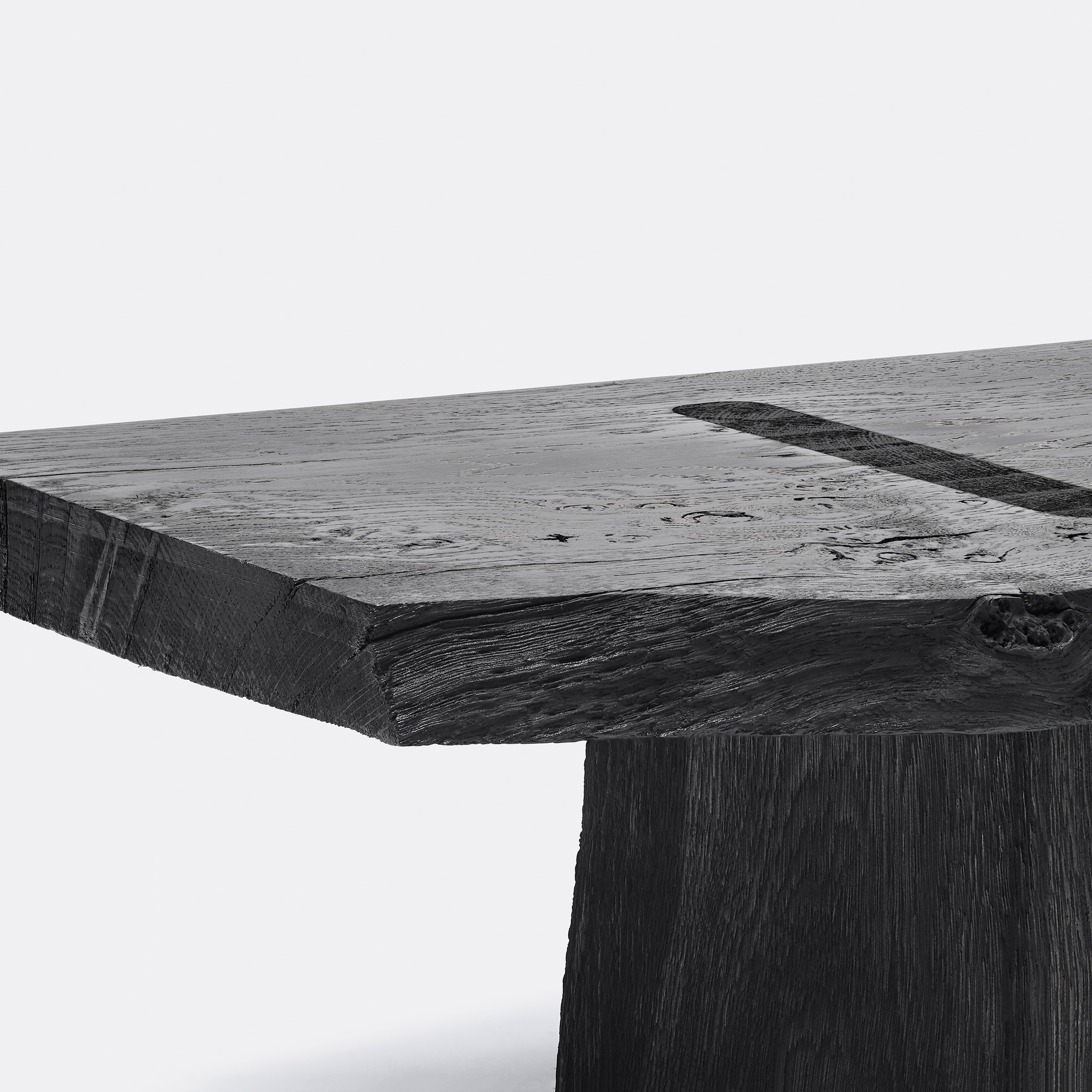 dezeen's tweet card. Viewport Studio aimed to reduce the energy required to produce furniture when designing these tables, which are made from discarded timber offcuts.