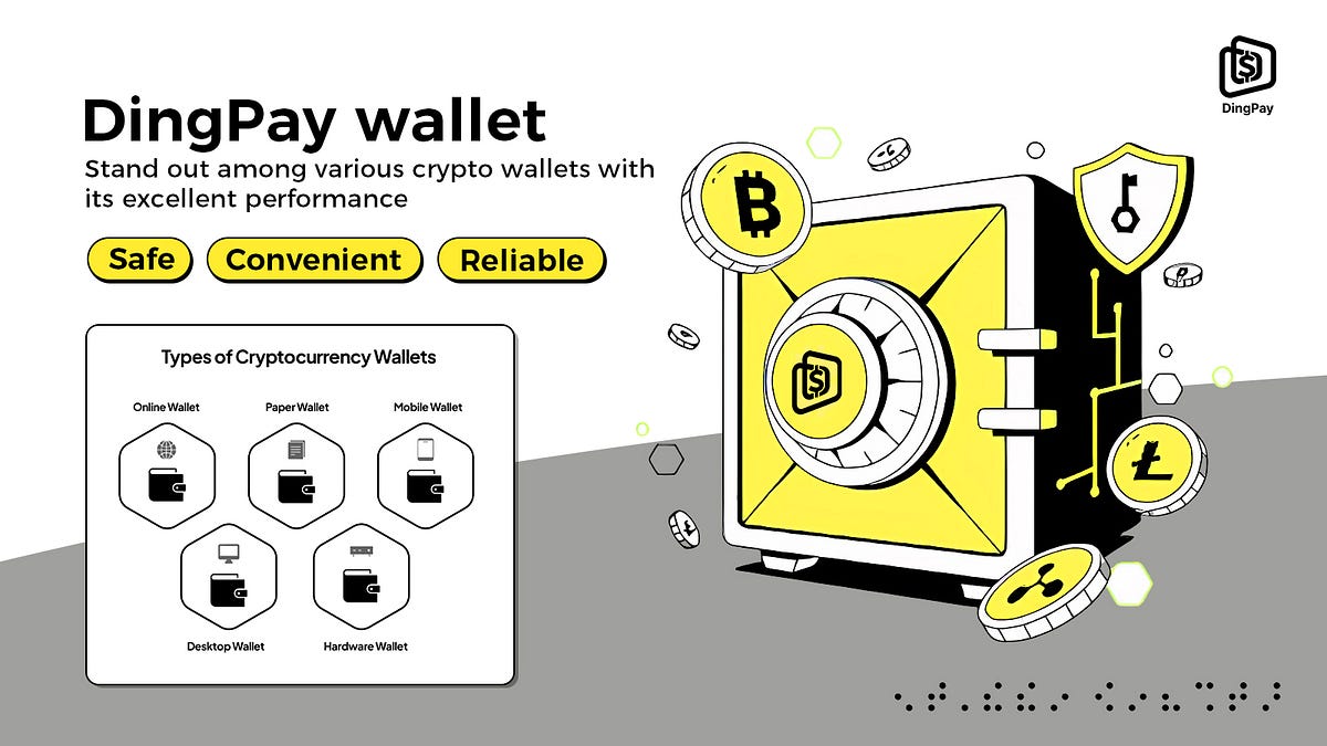 DingPay's tweet card. What is a crypto wallet?
