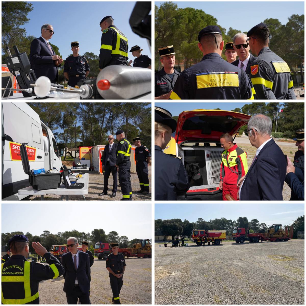 var_actu's tweet card. Le préfet du Var visite l'UIISC 7 à Brignoles, unité de sécurité civile essentielle pour la gestion des catastrophes en France et à l'international.