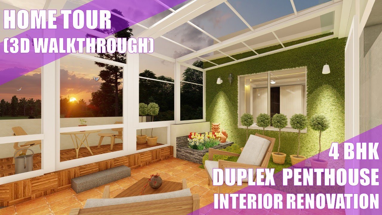 SpaceFormArch's tweet card. Interior Walkthrough (3D Tour) of my Home- 4 BHK Duplex Penthouse |...