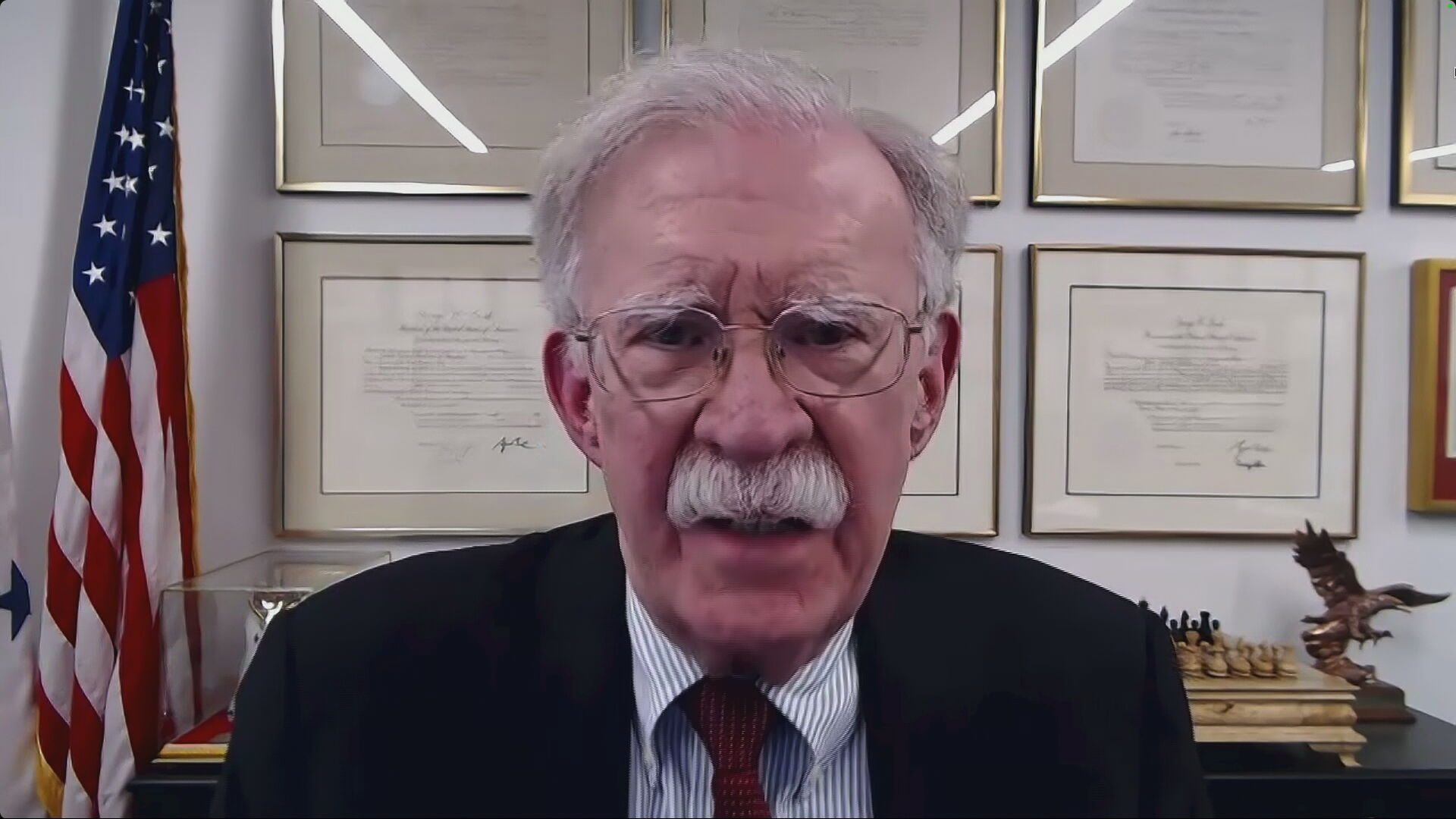 Channel4News's tweet card. We spoke to John Bolton who used to advise Donald Trump but who has turned into a fierce critic.