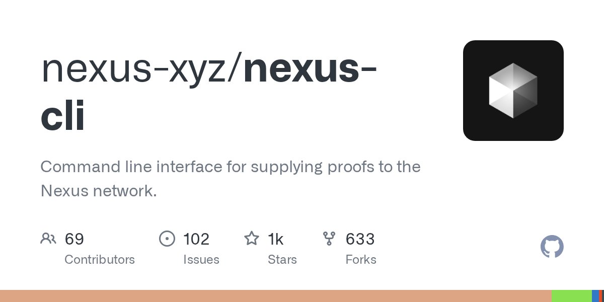 RustTrending's tweet card. Command line interface for supplying proofs to the Nexus network. - nexus-xyz/nexus-cli
