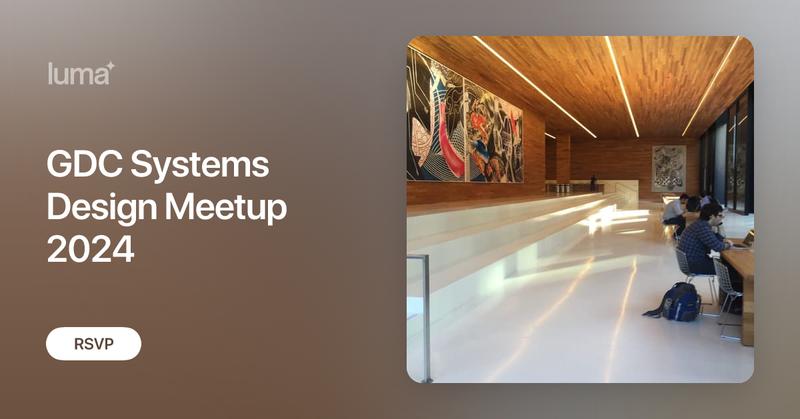 Blinkity's tweet card. GDC is basically here already, and I'm crawling out of my new parent haze just in time to schedule our NINTH annual systems design meetup! This is one of my…