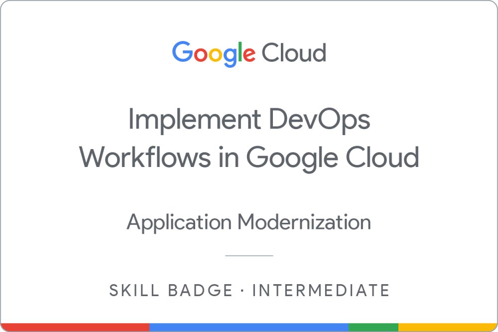 DeepakR4j's tweet card. Complete the intermediate Implement DevOps Workflows in Google Cloud skill badge to demonstrate skills in the following: creating git repositories with Cloud Source Repositories, launching, managing,...