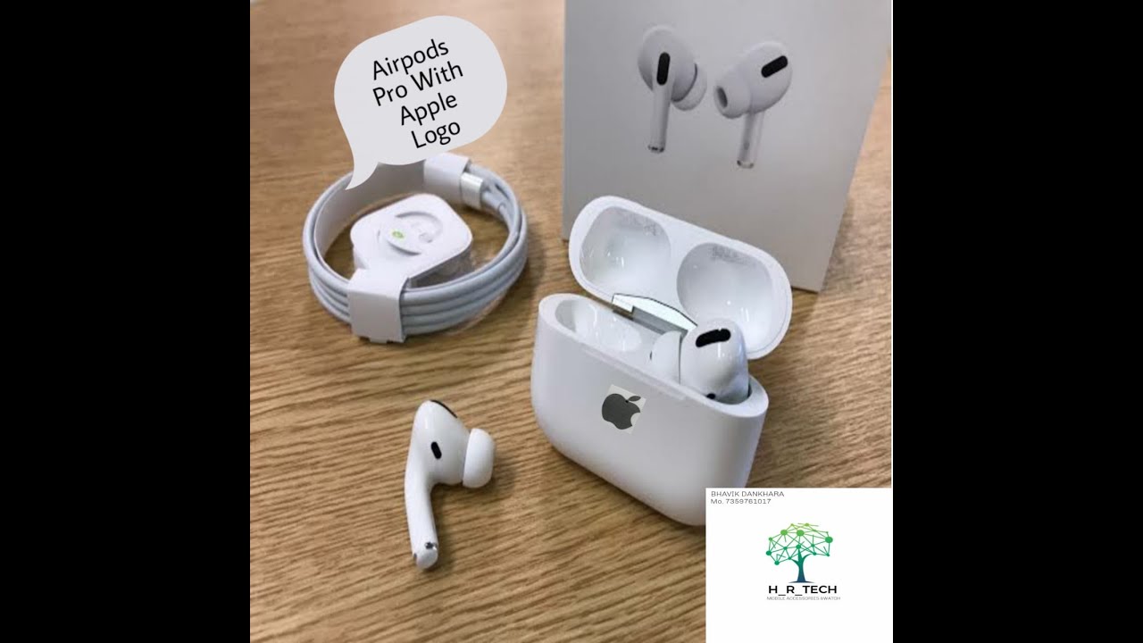 h_r_tech's tweet card. H_R_TECH Products Airpods pro with apple logo best quality