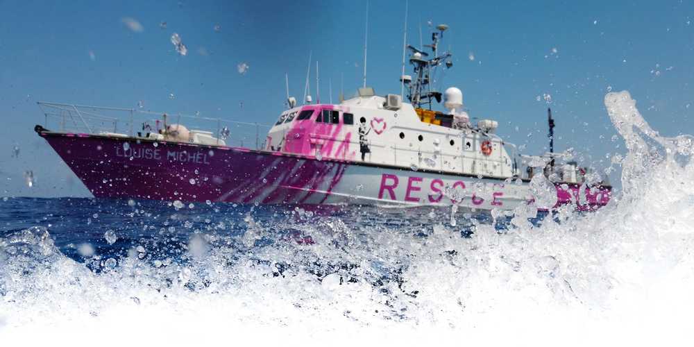 timbray's tweet card. The M.V. Louise Michel is an independent high speed lifeboat that patrols the Mediterranean