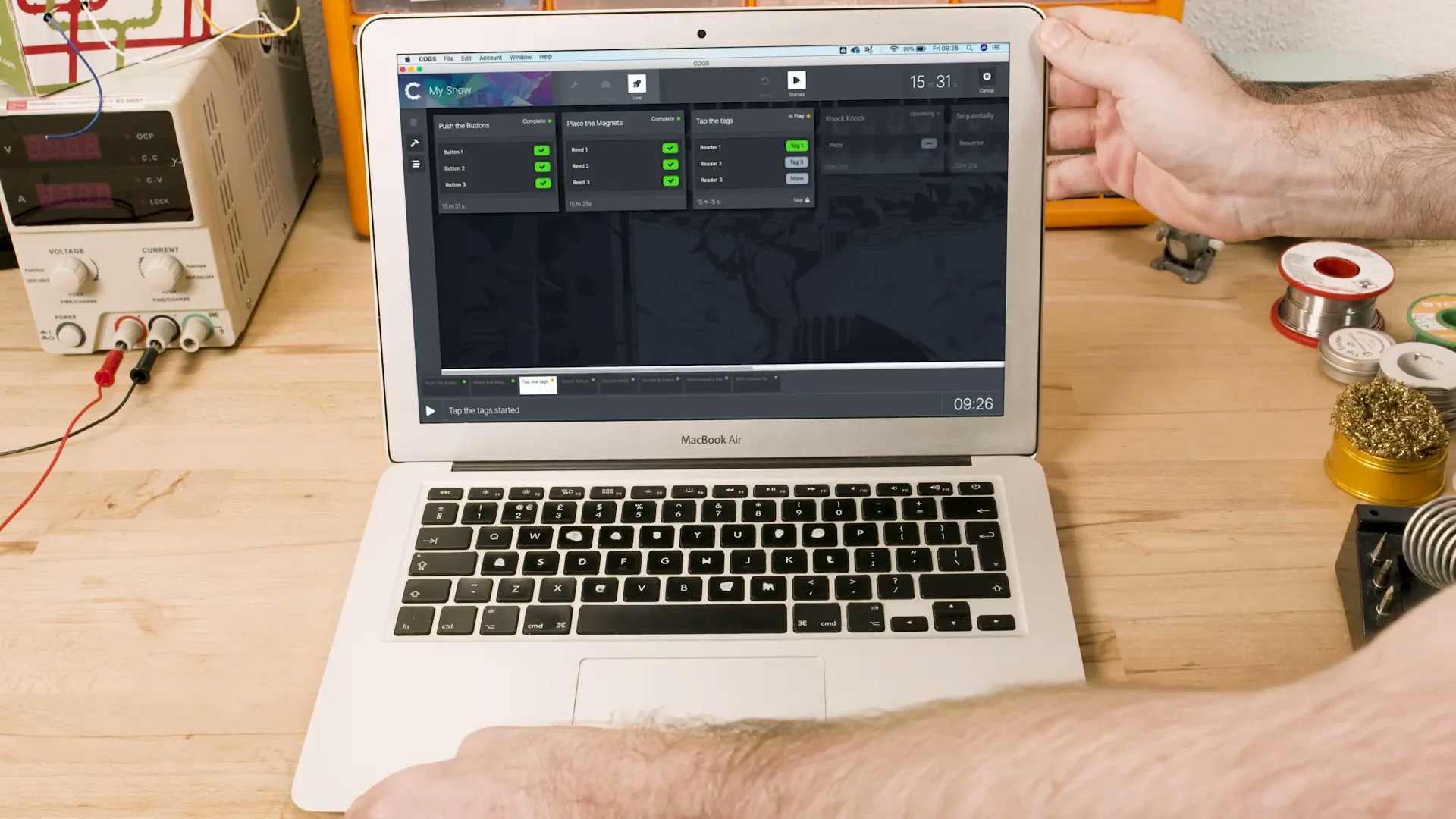 cogsapp's tweet card. COGS - The only show control system built for interactive experiences
