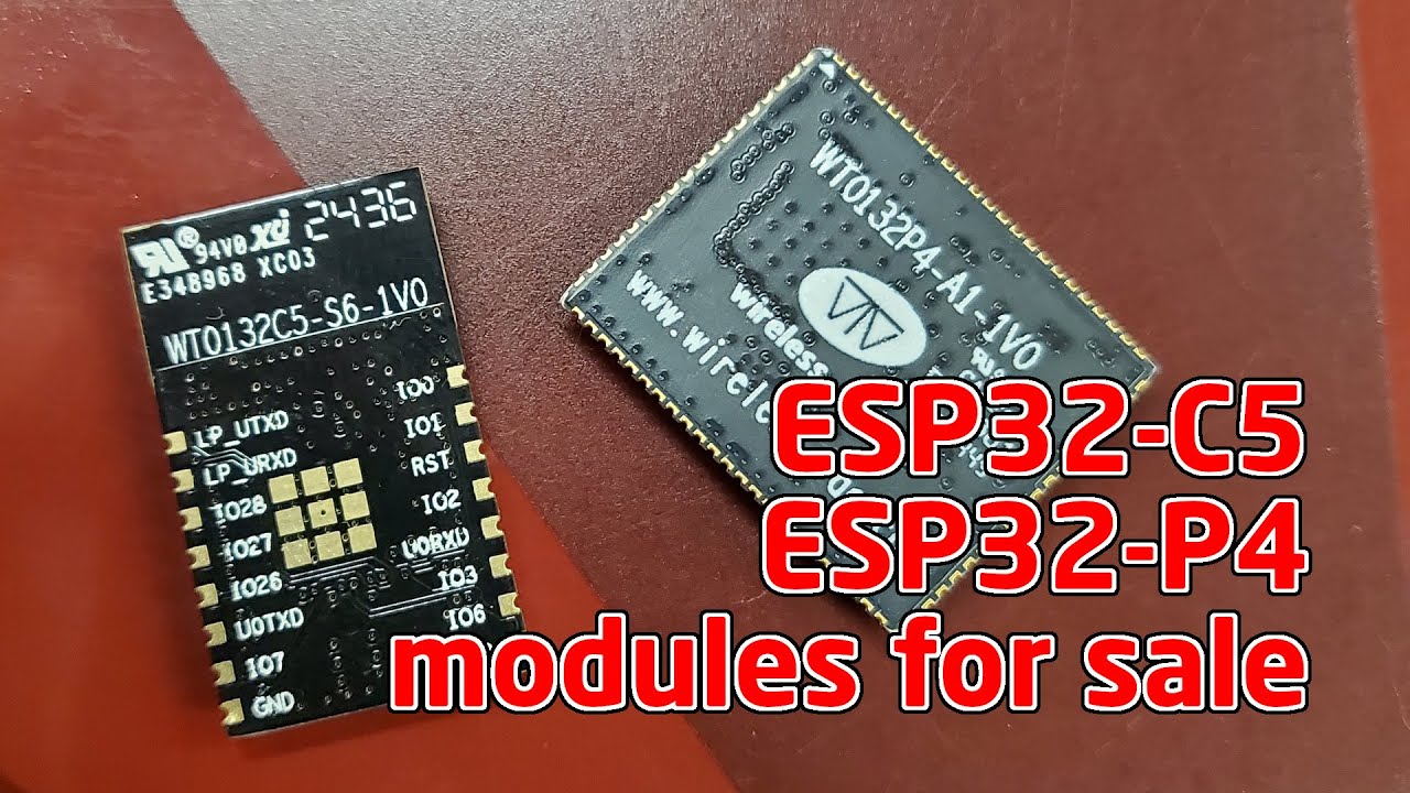 tamhanna's tweet card. ESP32-C5 and ESP32-P4 modules available for sale today