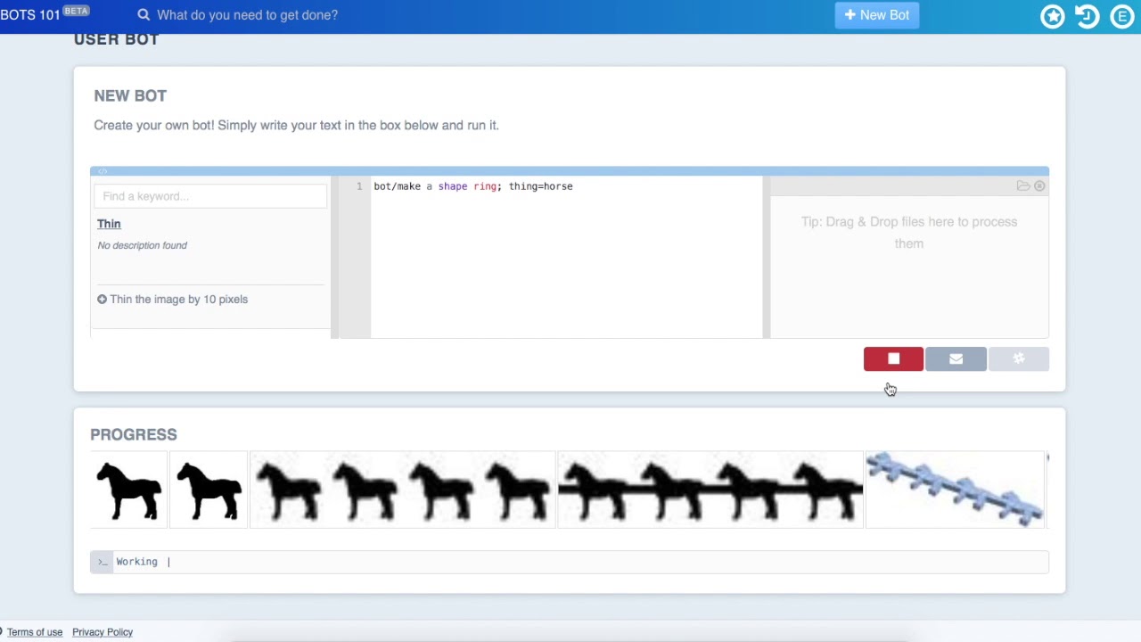 bots1O1's tweet card. Creative Content with BOTS101