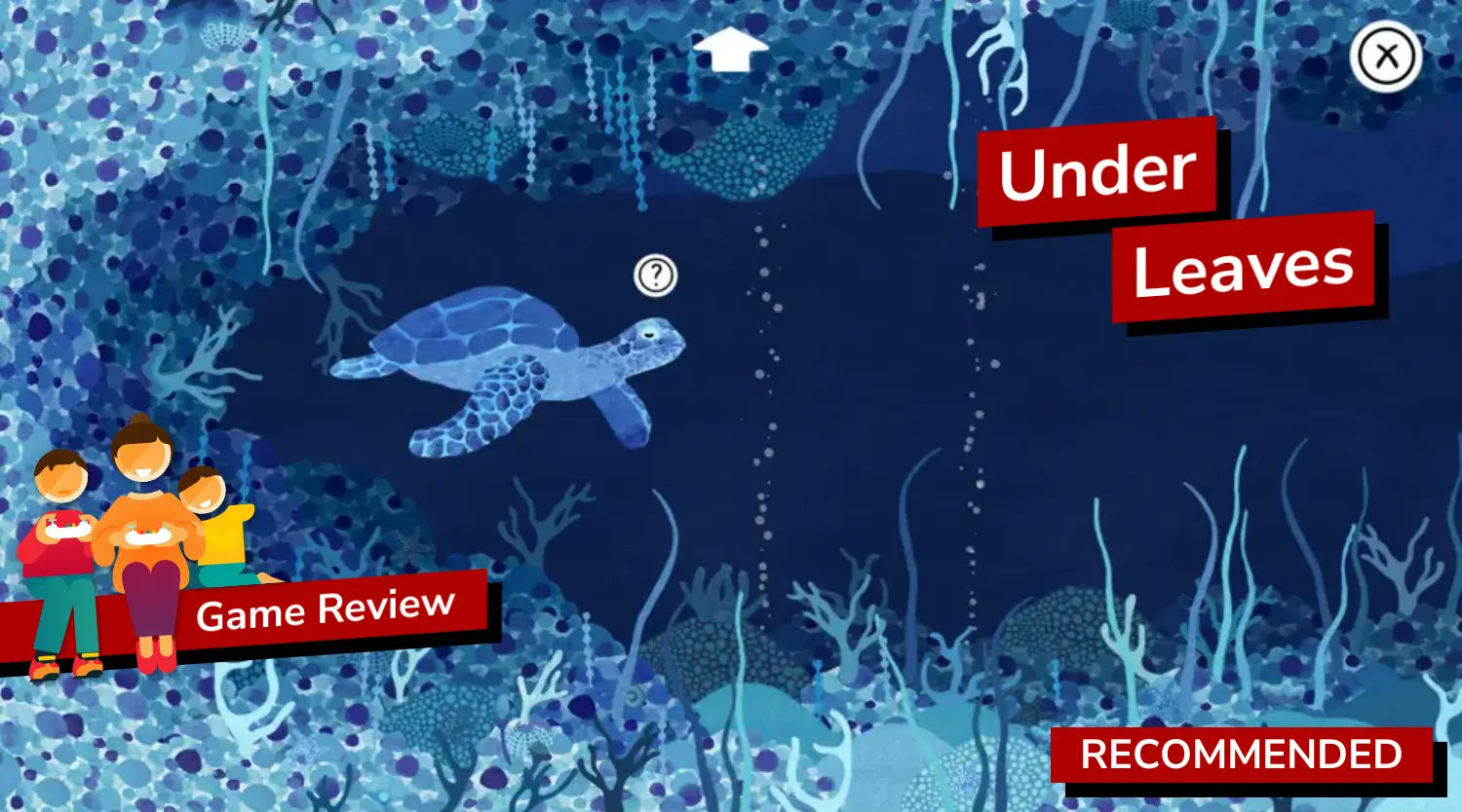 FamilyGamingDB's tweet card. Under Leaves is a puzzle game where you search for colour-filled hidden objects in scenes made of flora and fauna. Each one is a hand-drawn watercolour...