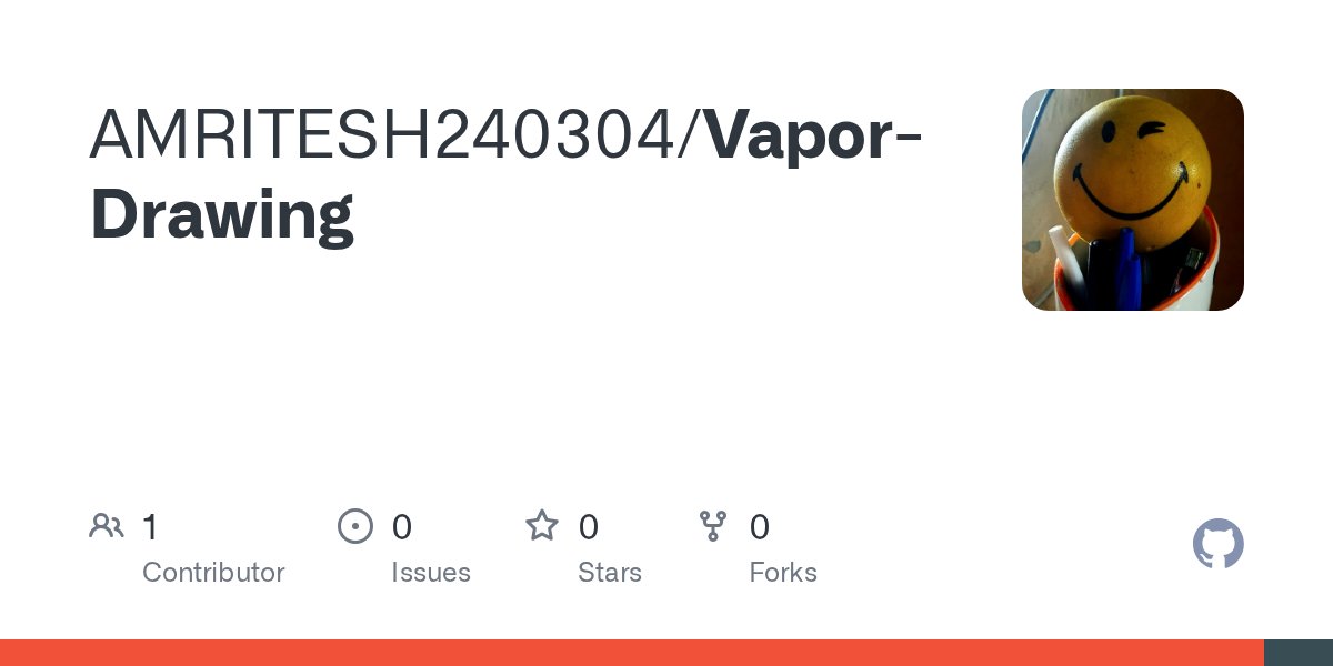 amriteshk778's tweet card. Contribute to AMRITESH240304/Vapor-Drawing development by creating an account on GitHub.