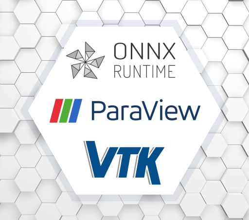 Kitware's tweet card. VTK has recently introduced support for ONNX Runtime, opening new opportunities for integrating machine learning inferences into scientific visualization workflows. This feature is also available in...