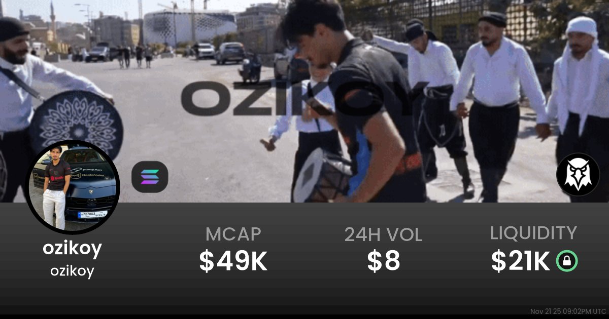 DoxxedChannel's tweet card. $0.00004921 ozikoy (ozikoy) realtime price charts, trading history and info - ozikoy / SOL on Solana / PumpSwap