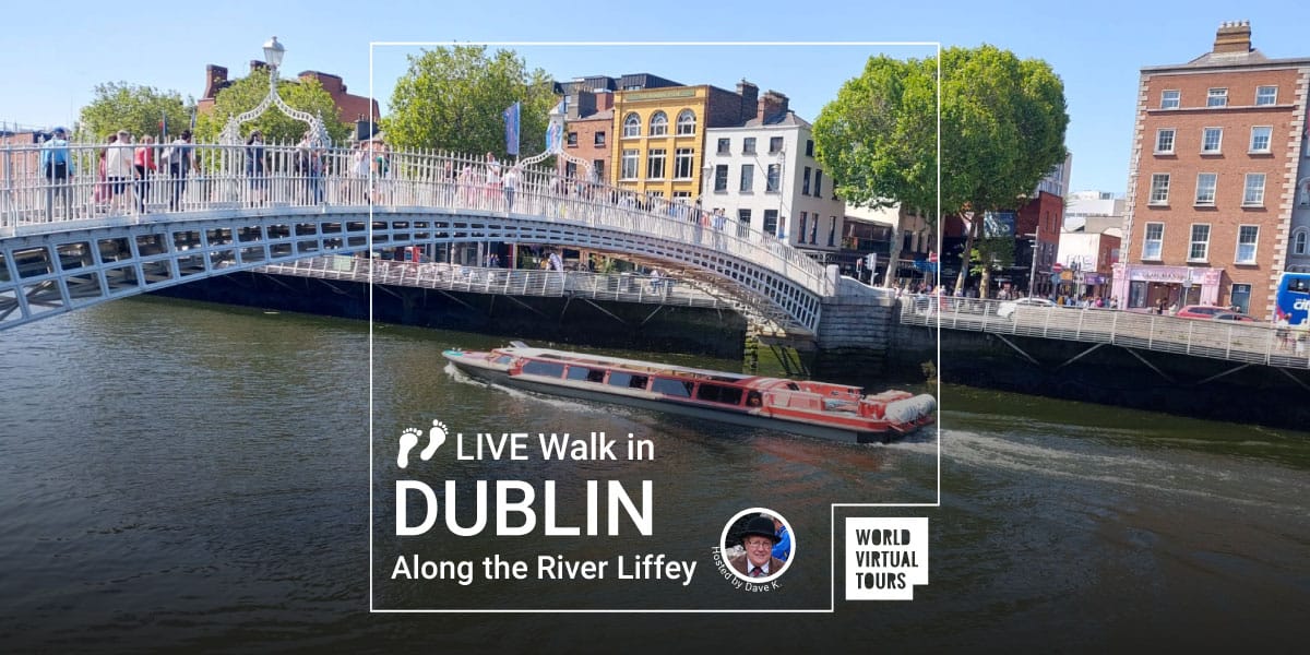 davekavanagh2's tweet card. Let's walk togheter along the River Liffey, between the Bridges and featuring Temple Bar!