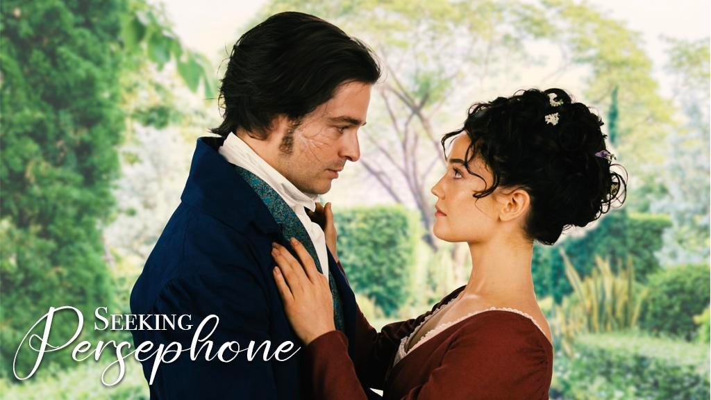 SueOestmann's tweet card. Feature film adaption of the regency romance novel, Seeking Persephone, by Sarah M. Eden