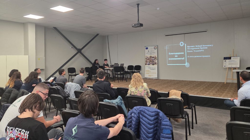 divna_tech's tweet card. Пет ученически отбора представиха своите ИТ проекти във втората Техническа академия на AIBEST в Стара Загора. Инициативата, подкрепена от Infragistics, Scalefocus и ICT Strypes, свързва образованието...