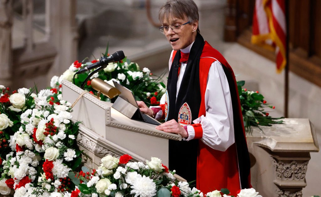 TIME's tweet card. In an interview with TIME, Bishop Mariann Edgar Budde discussed her sermon, which has drawn death threats and prompted Trump to demand an apology