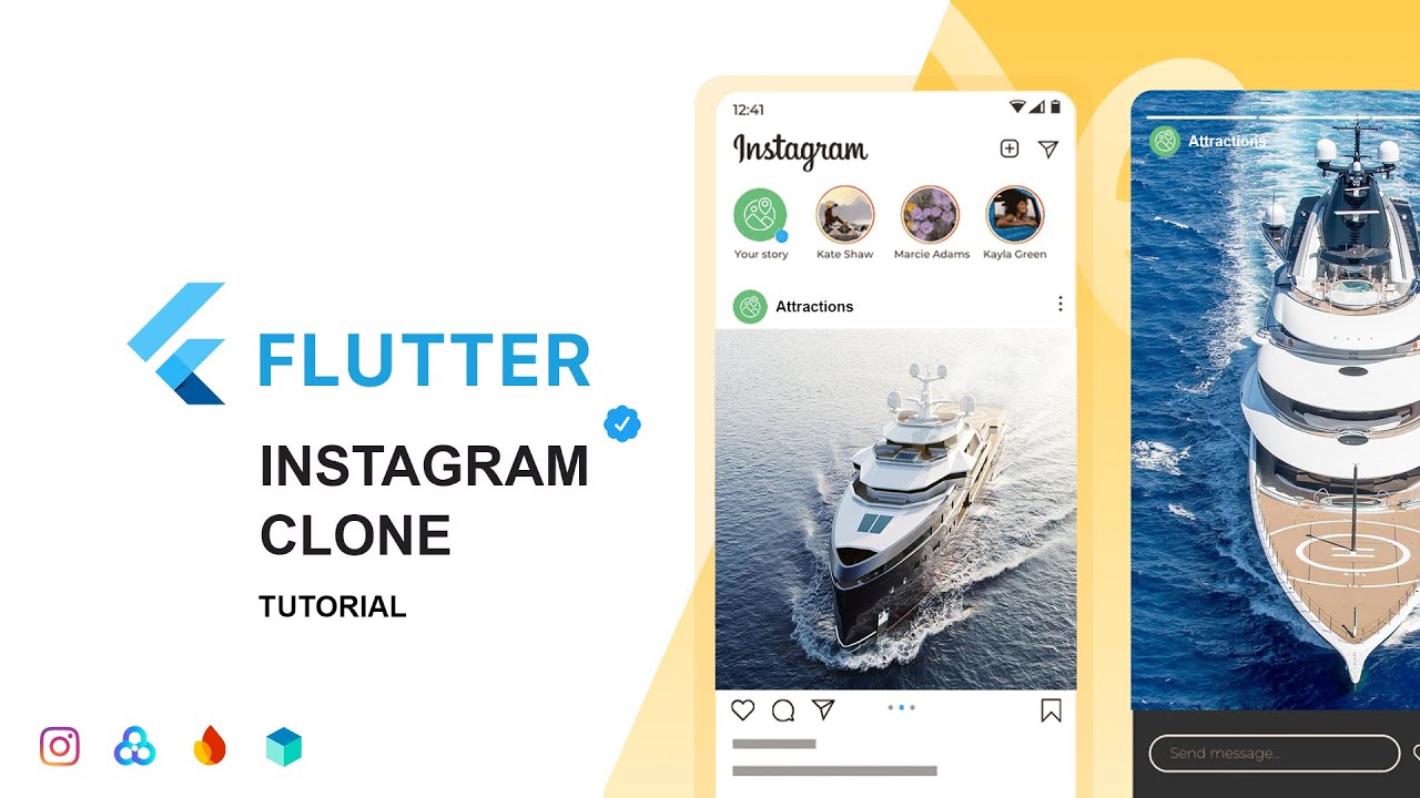 ProgramsArt's tweet card. 🔥 Flutter Instagram Clone App - Create Navigation | Full Flutter...