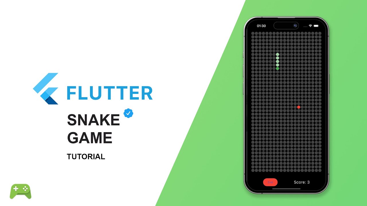 ProgramsArt's tweet card. 📡 Translation 🎮 Flutter Snake Game App Tutorial 🐍