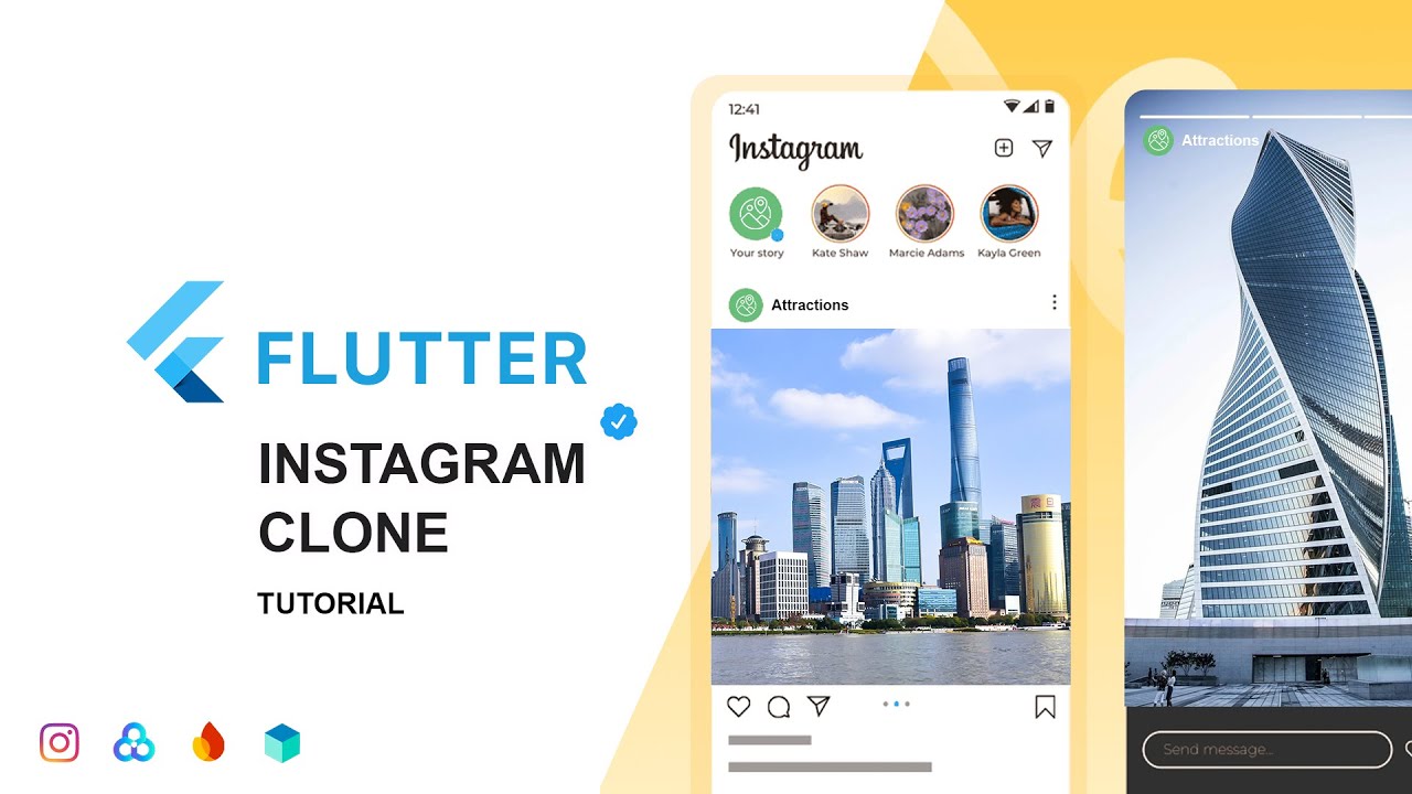 ProgramsArt's tweet card. Flutter Instagram Clone App – Fetching Posts with Firebase