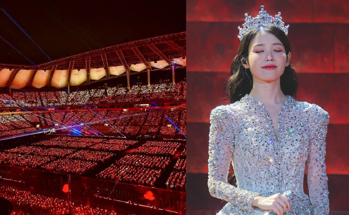 allkpop's tweet card. IU has made history as the first female singer to perform at Korea’s largest stadium.This past weekend, IU successfully wrapped up her encor…