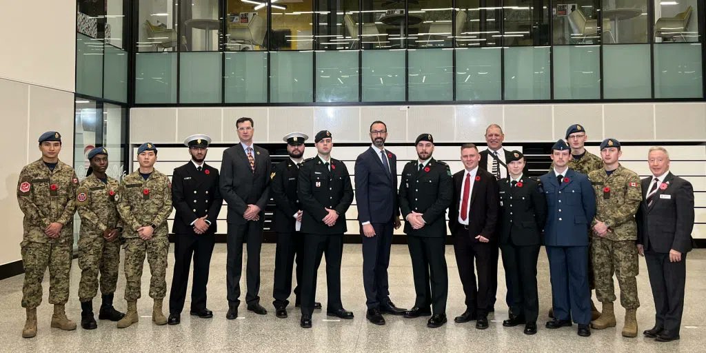 1069TheX's tweet card. Veterans and those serving in the Canadian Armed Forces can use their experience from the field to work toward...