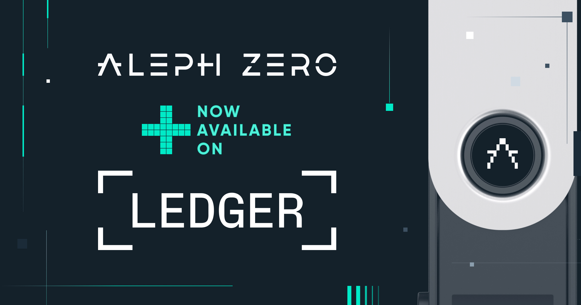 ONOUAGH's tweet card. Aleph Zero is now available on Ledger hardware wallet devices. Learn more on how can you use it within the Aleph Zero ecosystem.