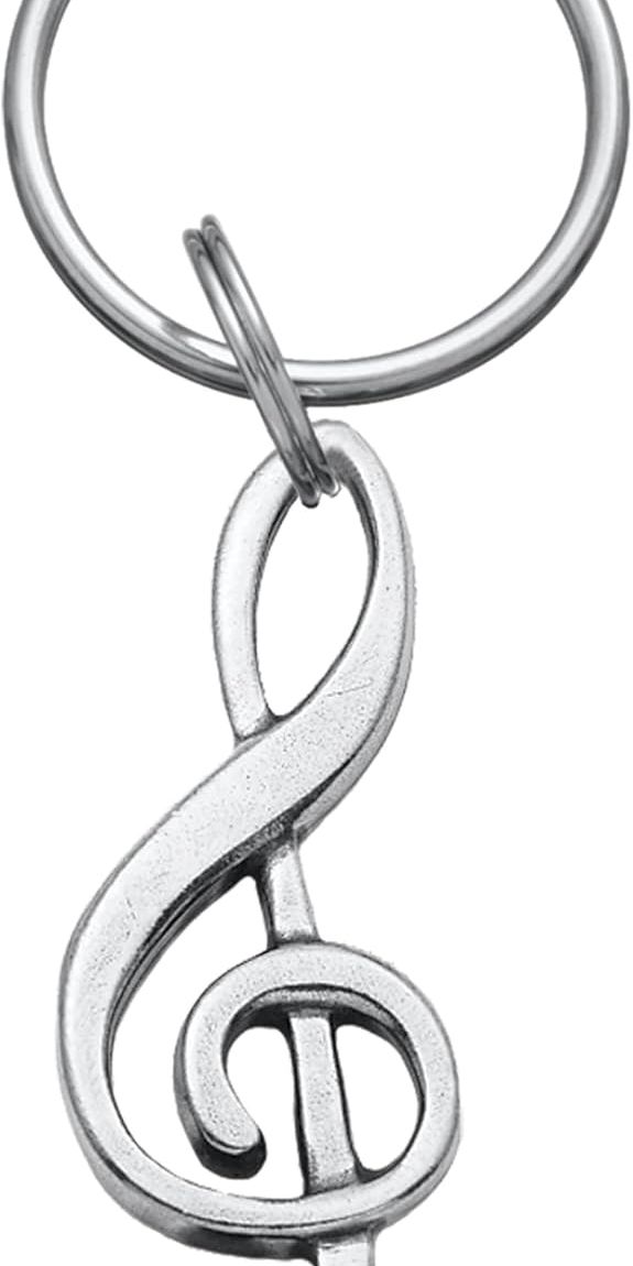 NinthCircleFan's tweet card. Treble Clef Key Ring