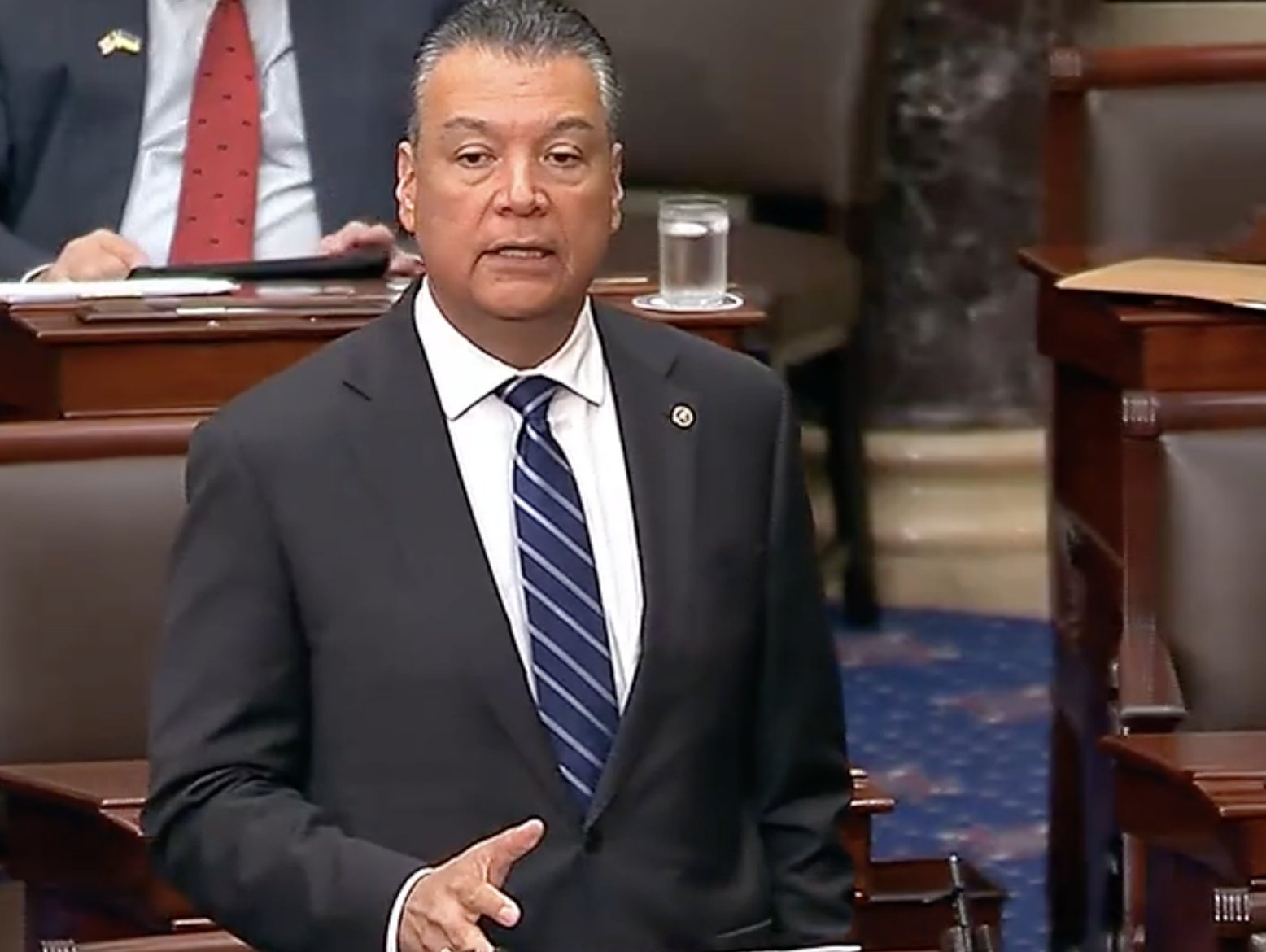 TruckerTalk's tweet card. Senator Padilla and Representative Davids lead efforts to protect EV investments in crucial transportation legislation.