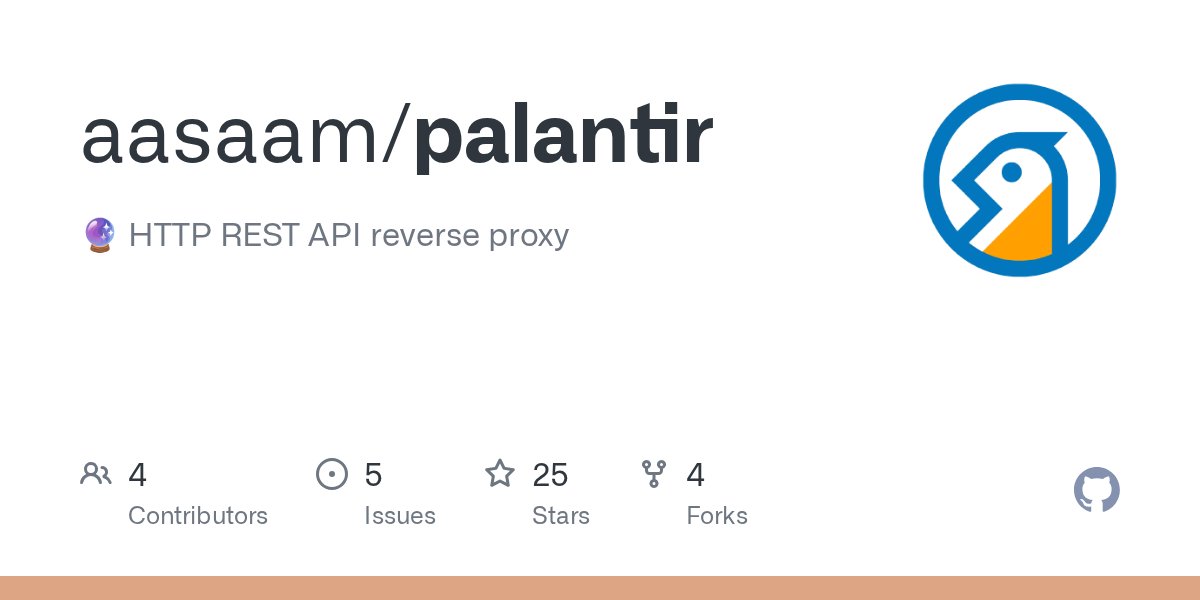 maanibeigy's tweet card. :crystal_ball: HTTP REST API reverse proxy. Contribute to aasaam/palantir development by creating an account on GitHub.