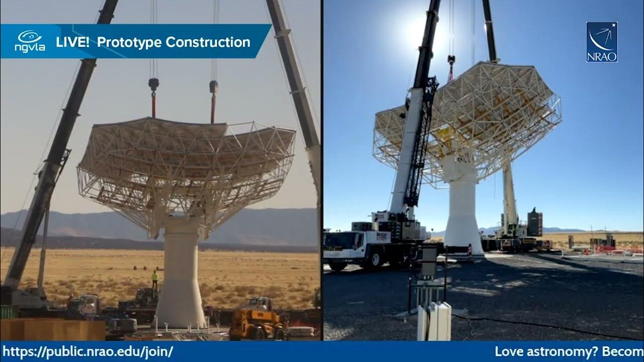TheNRAO's tweet card. ngVLA Lift Live Stream Time-lapse in 45 seconds