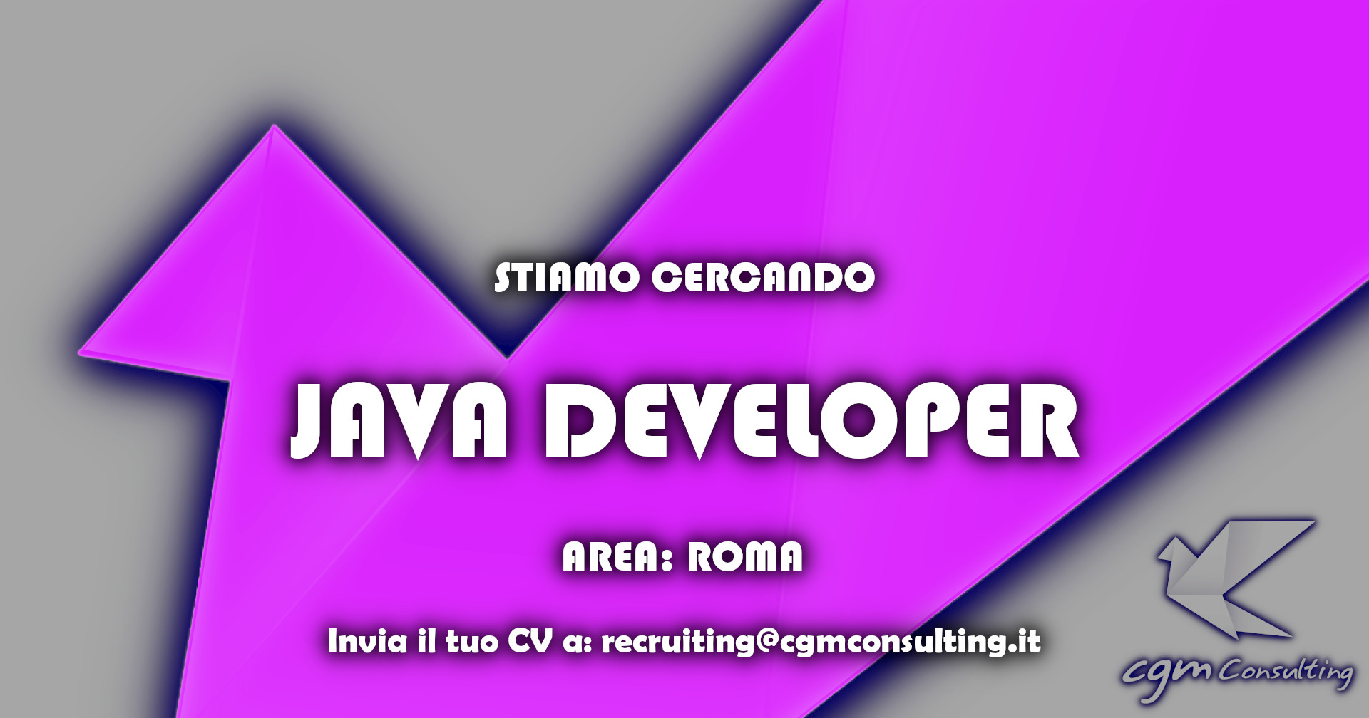 CGMConsulting's tweet card. CGM Consulting ricerca Java Developer a Roma da inserire all’interno dei contesti internazionali di Ringmaster su attività in ambito Gaming e iLotteries.