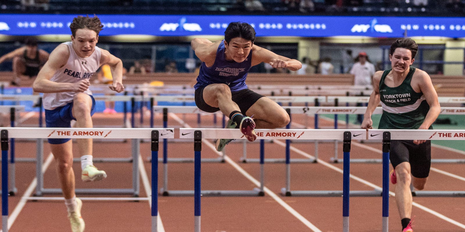 lohudsports's tweet card. Nanuet and Tappan Zee won Section 1 Class B indoor track team titles and Eastchester's Ava Pennachio, back from a hip fracture, won two events.