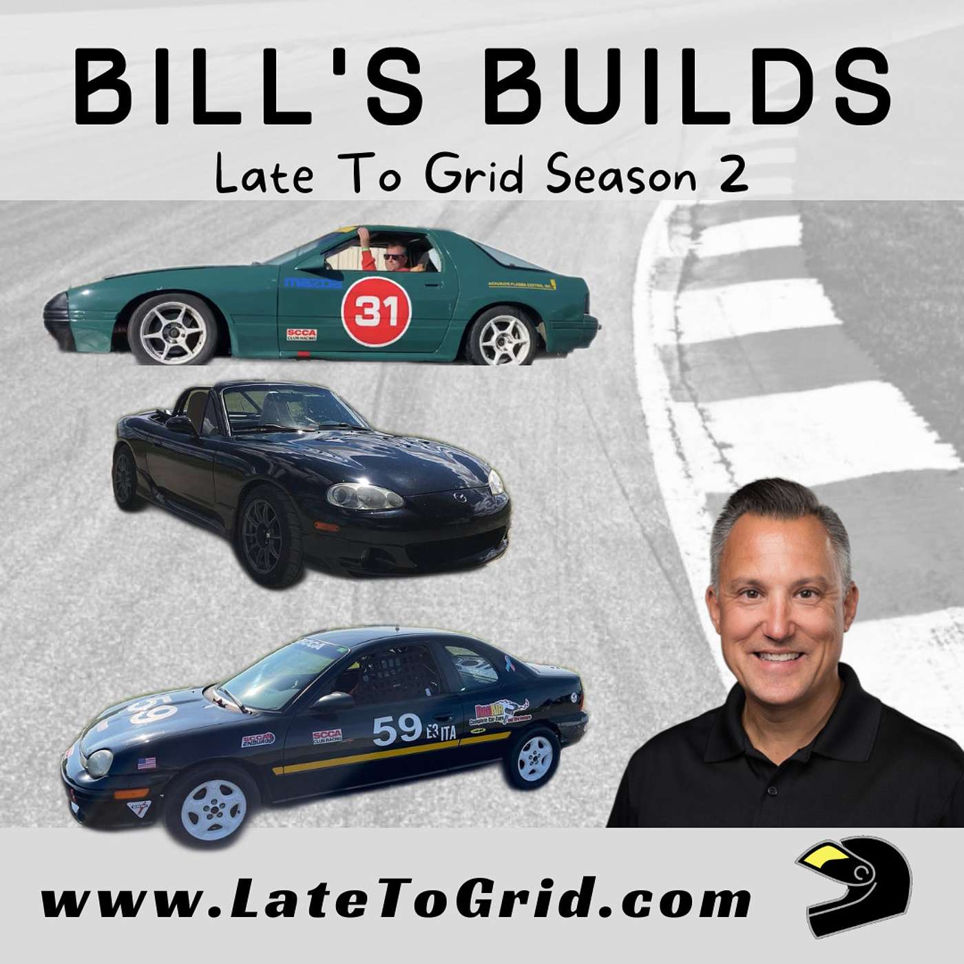 LateToGrid's tweet card. Bill's Builds: The Neon, RX-7, and the Miata - Are any of them on...