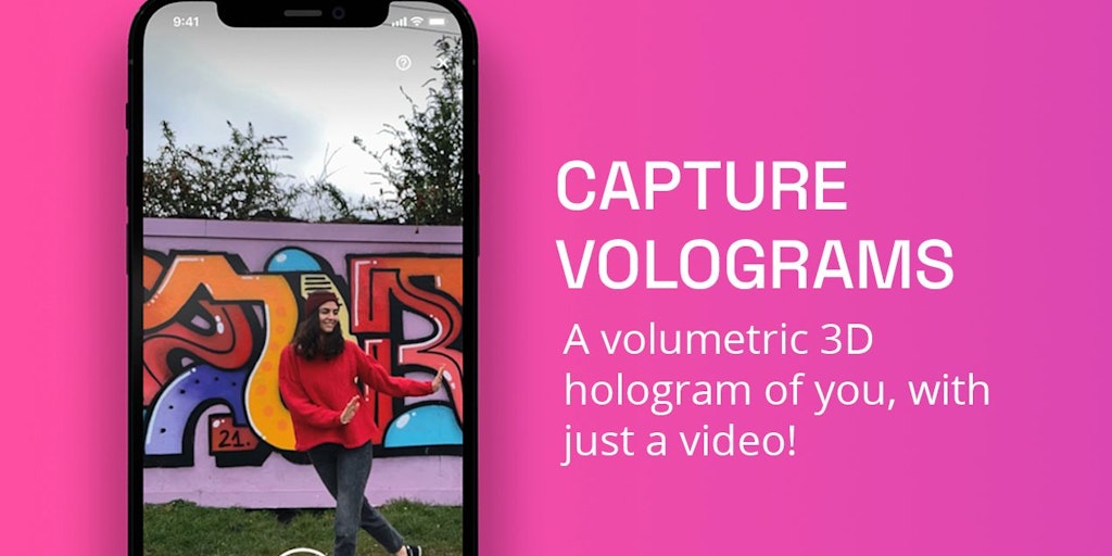 volograms's tweet card. Create content in AR with real humans. - Capture volograms: As easy as recording a video🤳 - Play: Create with volograms anywhere, change its size & add Superpowers💃 - Get Featured: Share with...