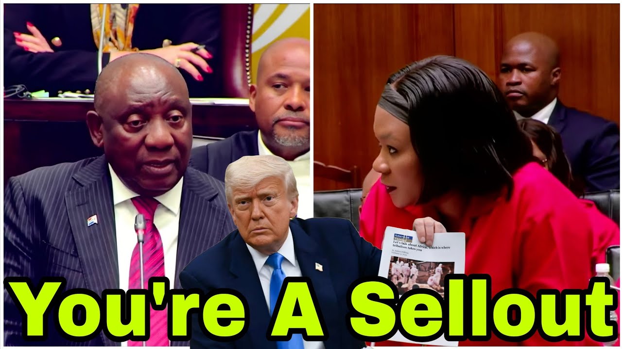 SLIderJAX's tweet card. EFF Members Kicked out of Parliament for asking Ramaphosa about USA...