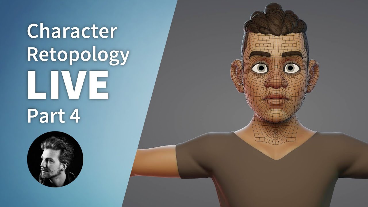 BlenderStudio_'s tweet card. Snow - Stylized Character Retopology Live #4