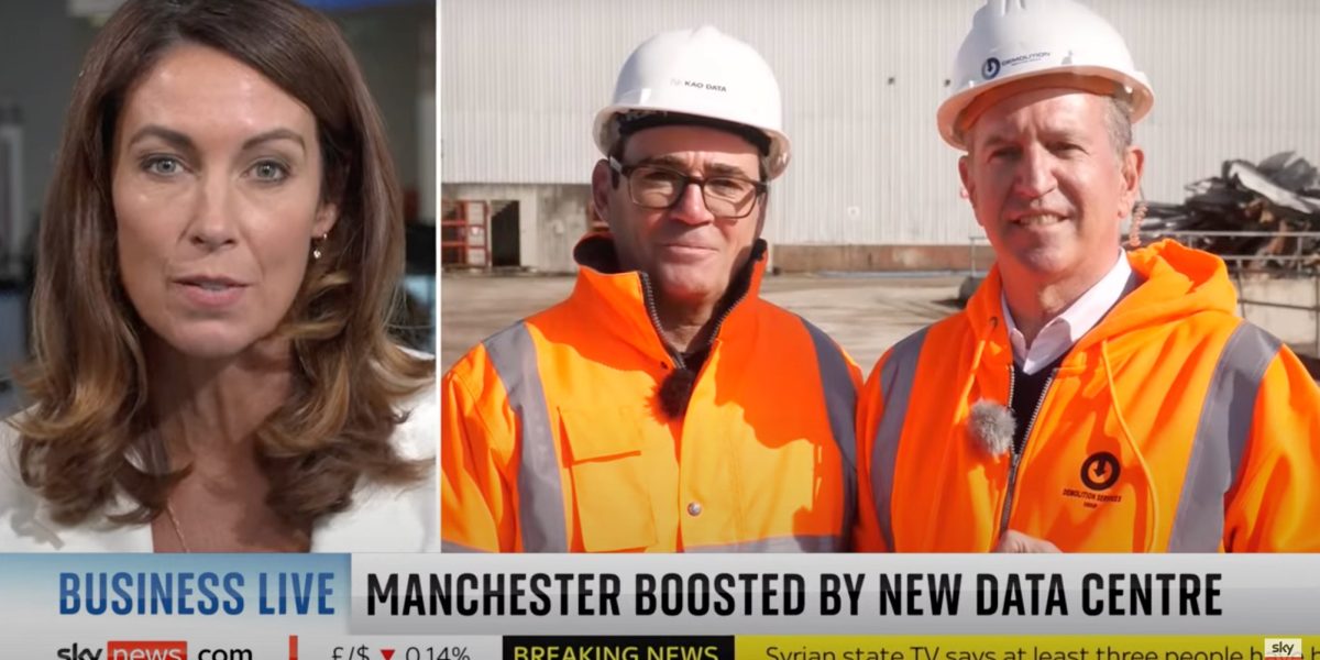 KaoDataDC's tweet card. We're starting to see a step-change in how data centres are perceived by both government and society. Long may that continue.