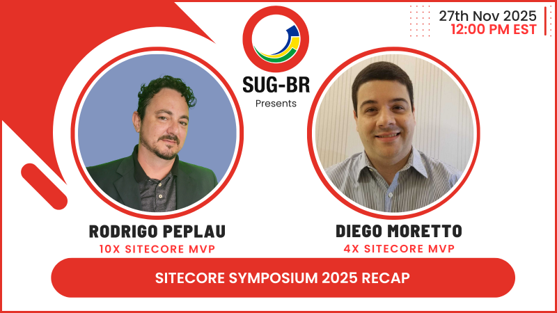 diego_a_moretto's tweet card. And the day has come, ladies and gentleman: 12PM EST - Diego Moretto and Rodrigo Peplau will tell us what they learned in the last #SitecoreSYM !