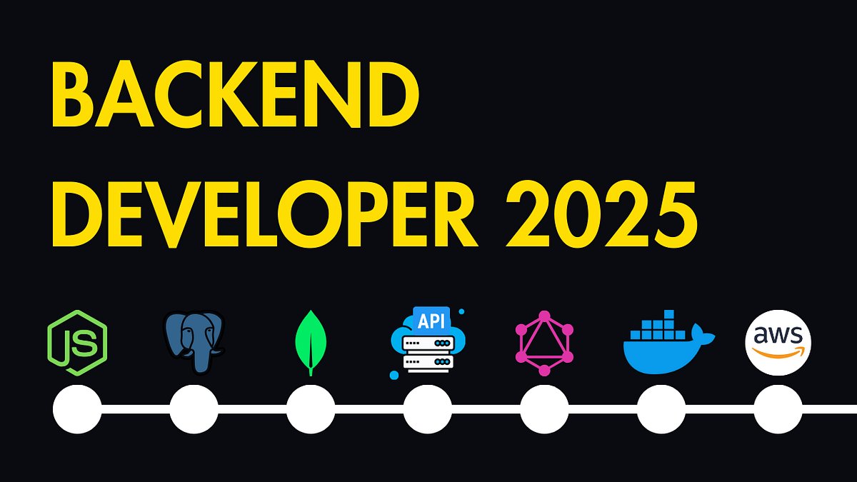 devmoises's tweet card. Discover the Backend Developer Roadmap for 2025, breaking down what to learn, the tools to focus on, and bonus skills to help you stand out