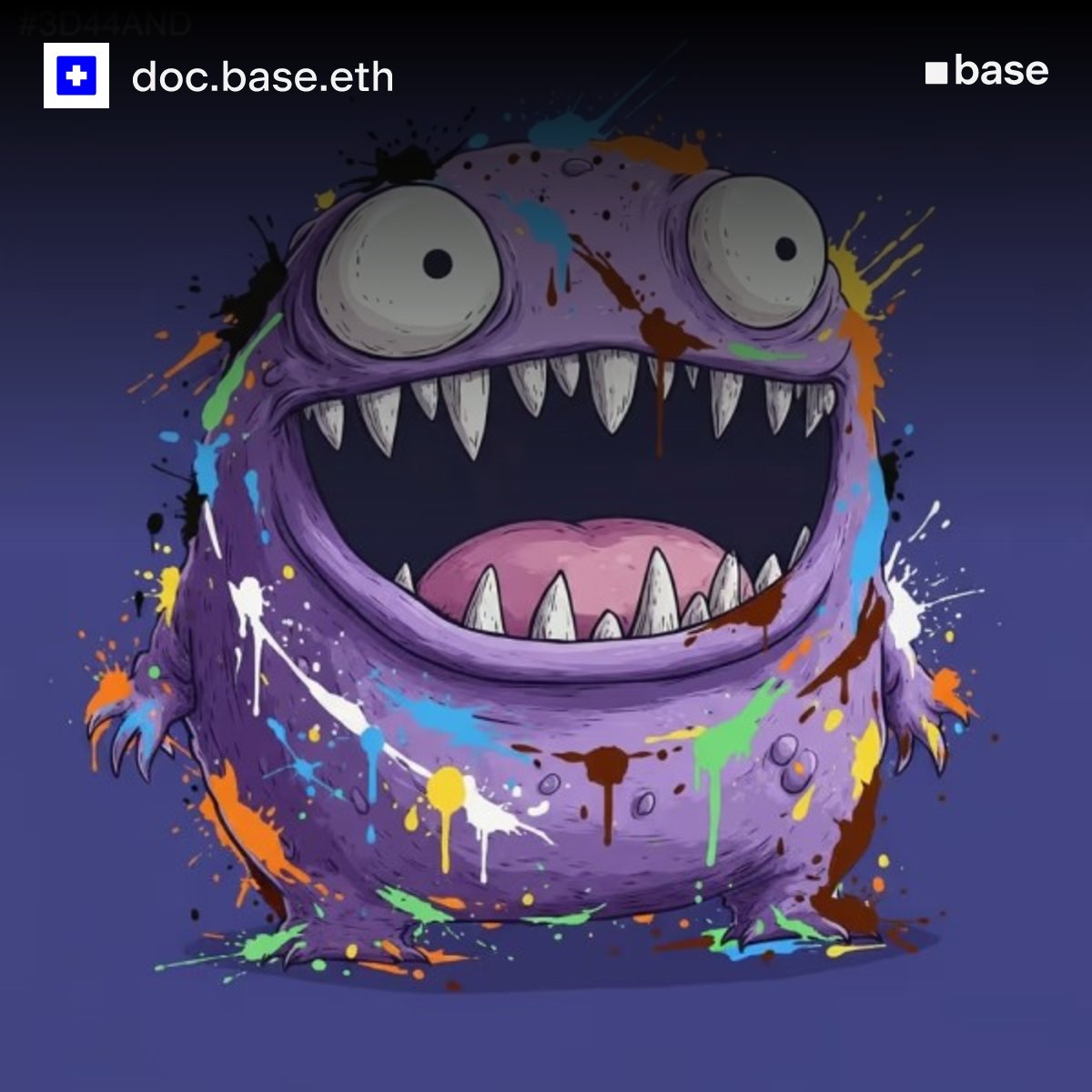 DocBaseEth's tweet card. ⚡️🟦⚡️ PATIENT UPDATE ⚡️🟦⚡️ Aye Yo, @Base, this @The_Warplets was attacked by someone who “looks like someone’s mama”🤨. Luckily, it was only a paintball gun; but the patient has suffered multiple