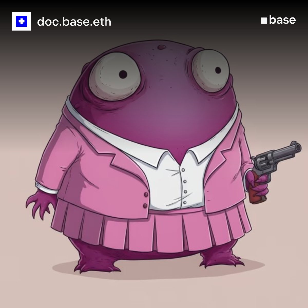 DocBaseEth's tweet card. ⚡️🟦⚡️ HOSPITAL UPDATE ⚡️🟦⚡️ ATTENTION: @Base, we have caught the woman who caused the paintball contusions, and she is currently being detained. ⚠️WARNING: NO ONE may carry ANY weapons on the pr