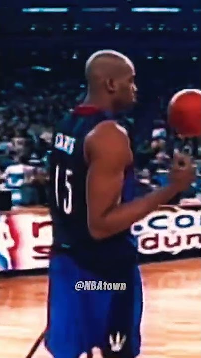 leonnoel's tweet card. Vince Carter’s famous 360 windmill dunk in the 2000 NBA Slam Dunk...